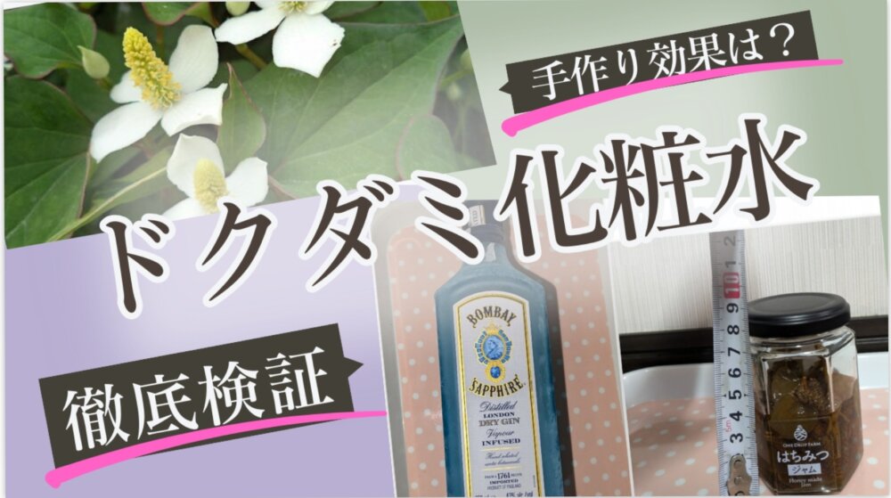 手作りドクダミ日本酒化粧水の効果を検証