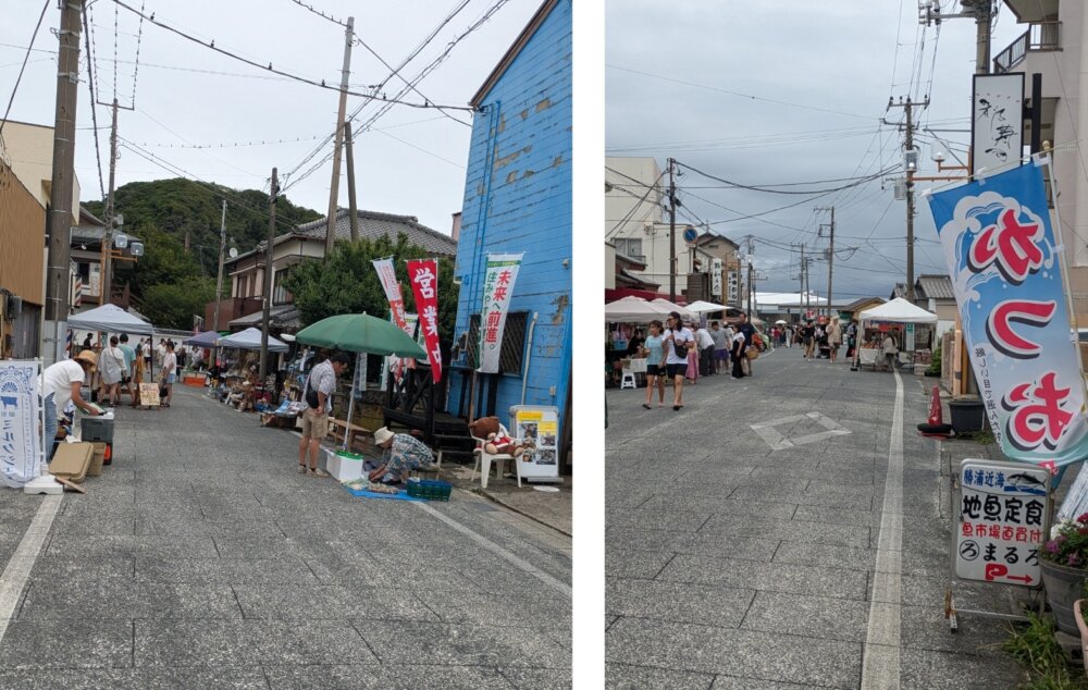 勝浦朝市のお店　様子