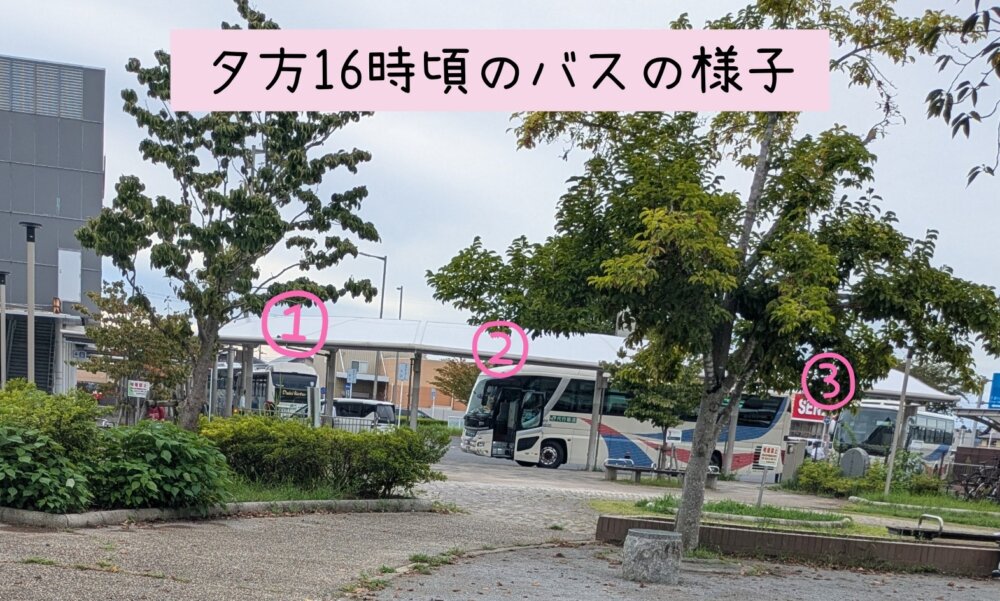 代行バス誉田駅夕方の様子